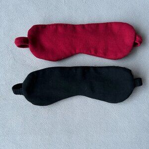 Set of 2 ~ Sleep Masks ~ Red  Black ~ New Never Worn